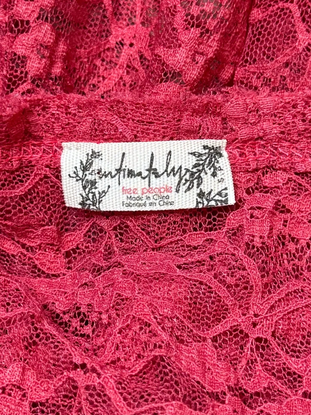 Free People Intimately Free Lace Sheer Bodysuit size S